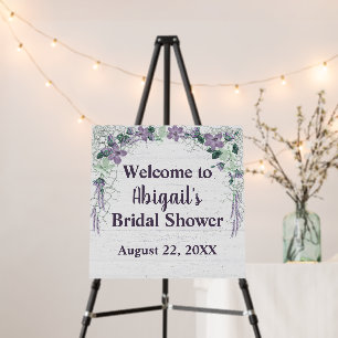 Bridal Shower Nautical Netting On Whitewashed Wood Foam Board