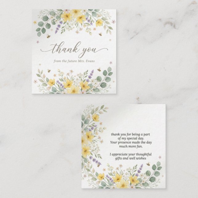 Bridal shower note card (Front/Back)
