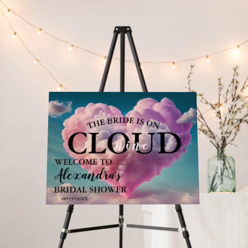 Bridal Shower On Cloud Nine  Welcome Sign