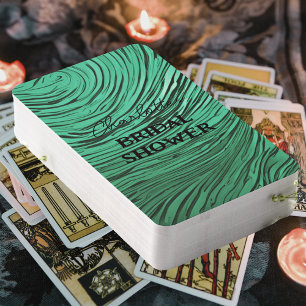 Bridal Shower Opulent Satin Emerald Green Tarot Cards