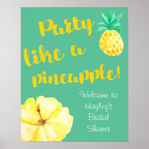 Bridal Shower or Bachelorette Sign- Luau Theme Poster