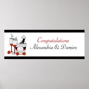 Bridal Shower or Engagement Customized Banner Poster