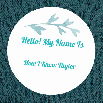 Bridal Shower Or Event Name Tag How I Know by Sideview at Zazzle