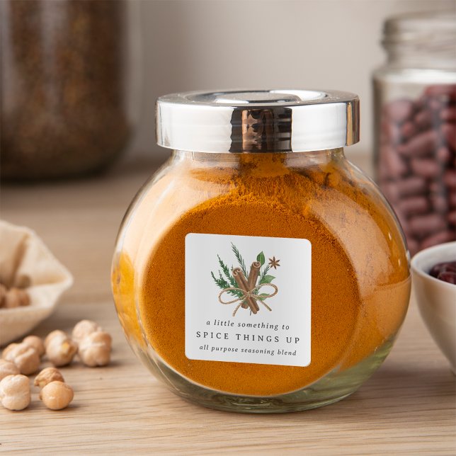 Bridal Shower or Wedding Spice Favor Square Sticker (Creator Uploaded)