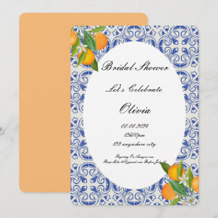 BRIDAL SHOWER ORANGES INVITATION