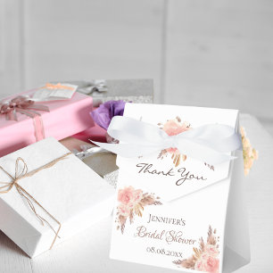 Bridal Shower pampas grass blush floral thank you Favor Boxes
