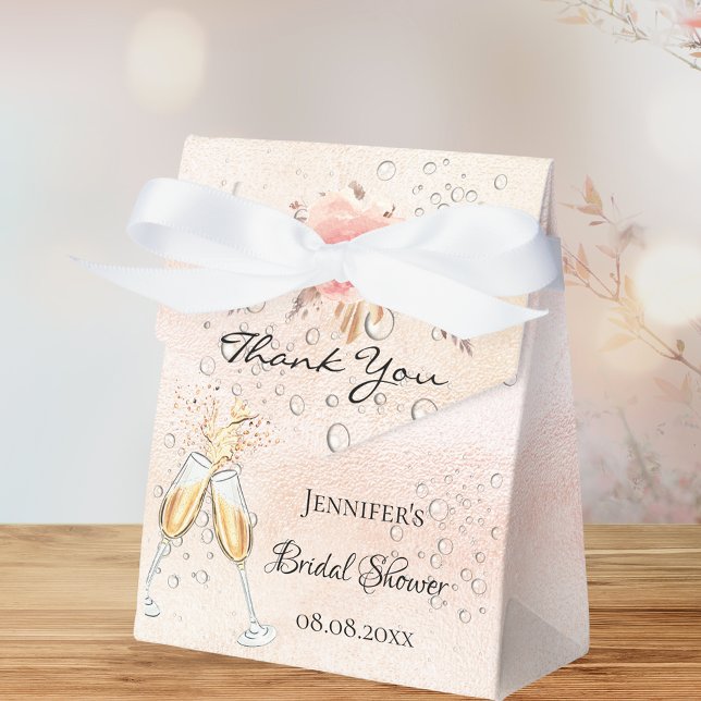 Bridal Shower pampas grass bubbly brunch Favor Boxes (Creator Uploaded)