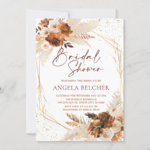 Bridal Shower pampas Grass Fall Autumn Invitation