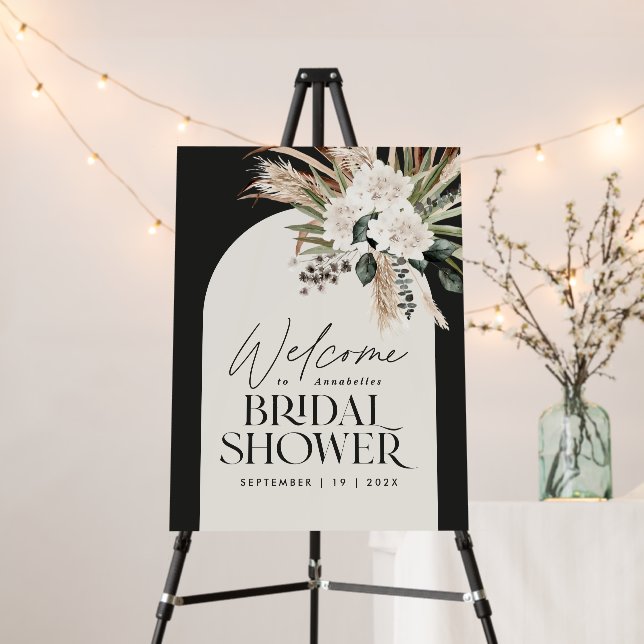 Bridal shower pampas grass modern boho elegant foa foam board (In Situ (Stand))