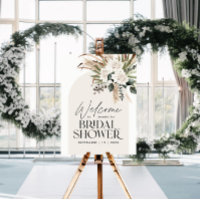 Bridal shower pampas grass modern boho elegant