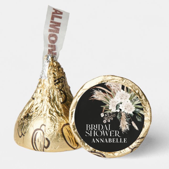 Bridal shower pampas grass modern boho party favor (Front)