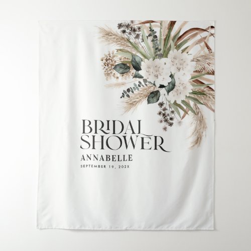 Bridal shower pampas grass modern elegant natural  tapestry