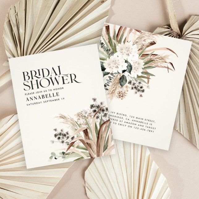 Bridal shower pampas grass modern terracotta chic (Creator Uploaded)