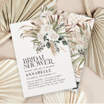Bridal shower pampas grass modern terracotta  invitation<br><div class="desc">Bridal shower pampas grass and eucalyptus modern boho elegant stylish party decor design.</div>