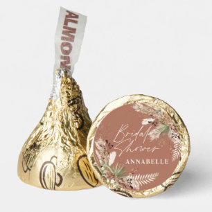 Bridal shower pampas modern terracotta elegant hershey®'s kisses®