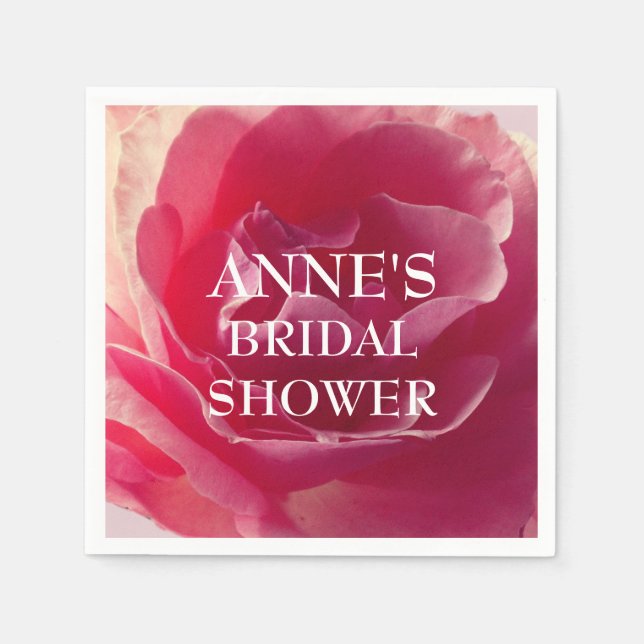 Bridal Shower Paper Napkins Delicate Blossom (Front)