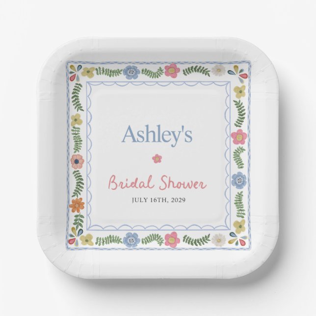 Bridal Shower  Paper Plates (Front)