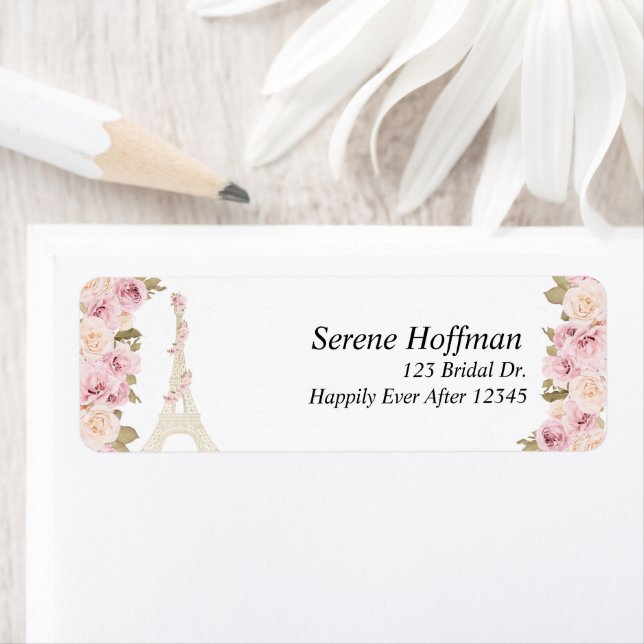 Bridal Shower, Paris theme, Eiffel Tower, Bride Label (Insitu)