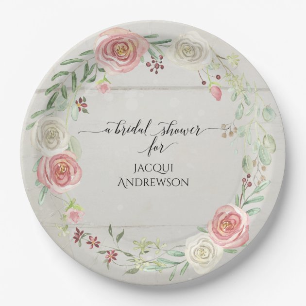 bridal shower paper plates