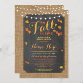 Bridal Shower Party Fall in Love Autumn Invite (Front/Back)