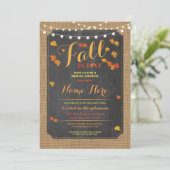 Bridal Shower Party Fall in Love Autumn Invite (Standing Front)