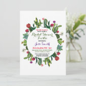 Bridal Shower Party Fiesta Cactus Mexican Invite (Standing Front)