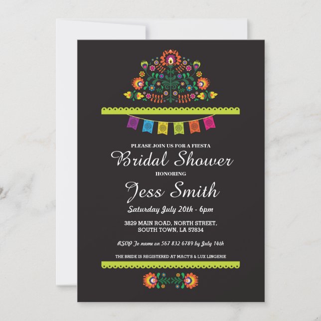 Bridal Shower Party Fiesta Mexican Invite (Front)