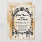 Bridal Shower Party Gothic Frame Halloween Invite