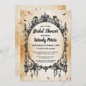 Bridal Shower Party Gothic Frame Halloween Invite (Front/Back)