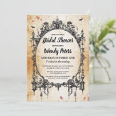 Bridal Shower Party Gothic Frame Halloween Invite (Standing Front)