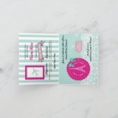 Bridal Shower Party Passport Pink Mint Invite (Inside)