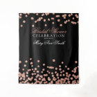 Bridal Shower Party Rose Gold Confetti Backdrop