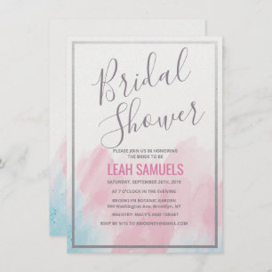 Bridal Shower Pastel Watercolor Invitation