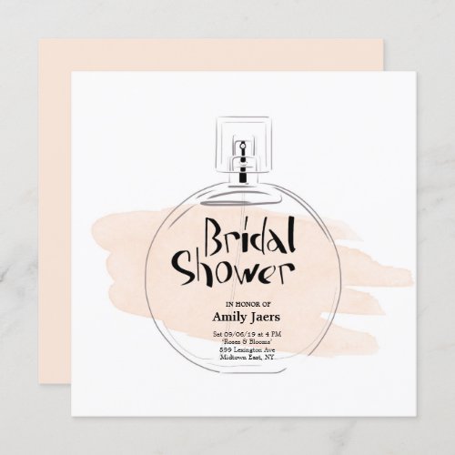 Bridal Shower Perfume Bottle Invitation