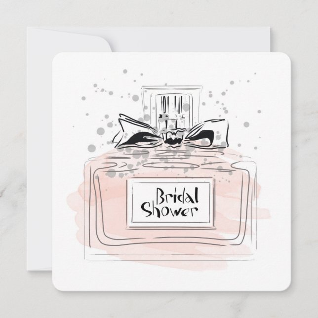 Bridal Shower Perfume Bottle Invitation (Front)