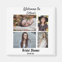 Bridal Shower Personalized 4 Photo Collage