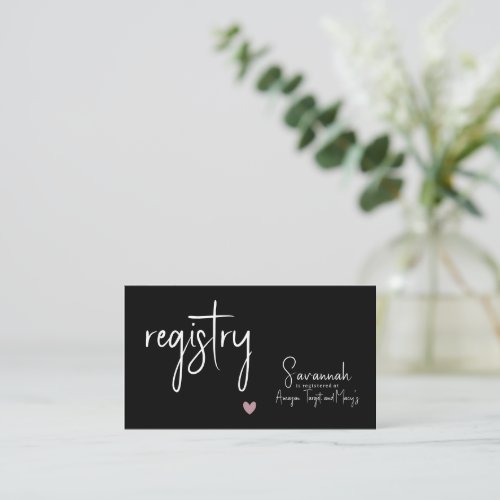 Bridal Shower  Personalized Name Enclosure Card