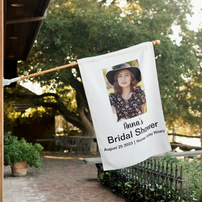 Bridal shower Personalized Name Photo House Flag (In SItu)