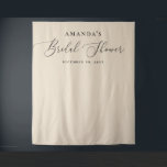 Bridal Shower Photo Backdrop | Blush Ivory Elegant<br><div class="desc">Celebrate in style with this bridal shower photo backdrop featuring elegant script on a soft blush ivory background. The minimalist and timeless design is perfect for photo booths, dessert tables, or party entrances. Neutral tones of blush ivory, soft sand beige, warm linen, and pale almond create a romantic and versatile...</div>