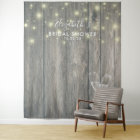 Bridal Shower Photo Backdrop Champagne Glass Wood