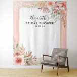 Bridal Shower Photo Backdrop Modern Elegant Flower at Zazzle