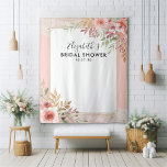 Bridal Shower Photo Backdrop Modern Elegant Flower at Zazzle