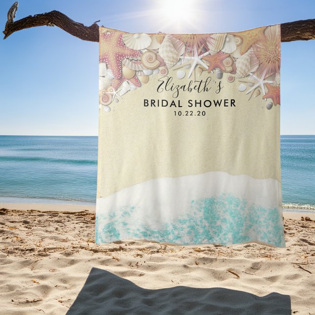 Bridal Shower Photo Backdrop Summer Beach Starfish (Creator Uploaded)