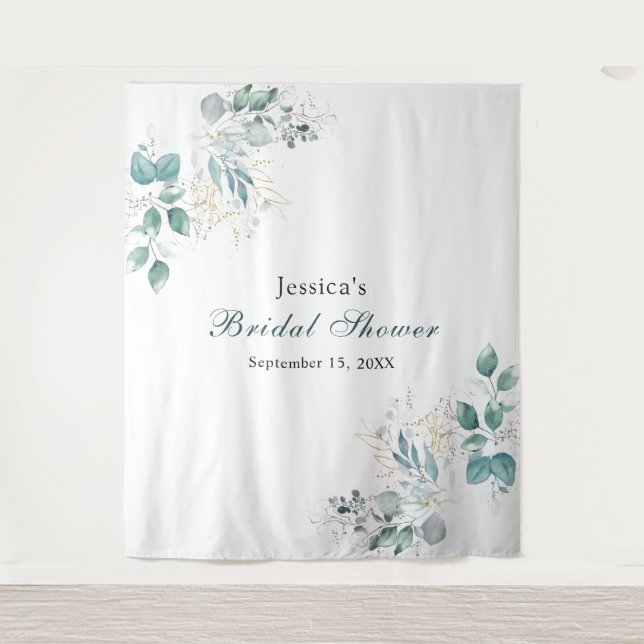 Bridal Shower Photo Background Tapestry (Front)