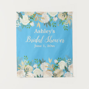 Bridal Shower Photo Booth Backdrop Blue Drop Prop