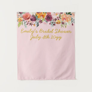 Bridal Shower Photo Booth Backdrop Blush Pink Gold