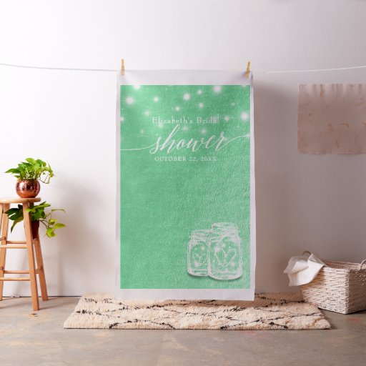 Bridal Shower Photo Booth Backdrop Mason Jar Light