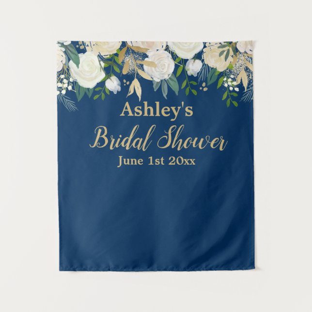 Bridal Shower Photo Booth Backdrop Photo Prop Gold (Front)