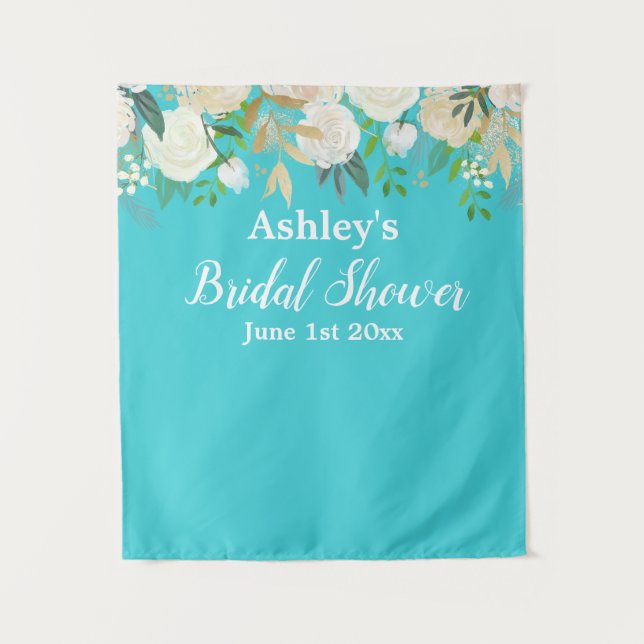Bridal Shower Photo Booth Backdrop Photo Prop Gold (Front)