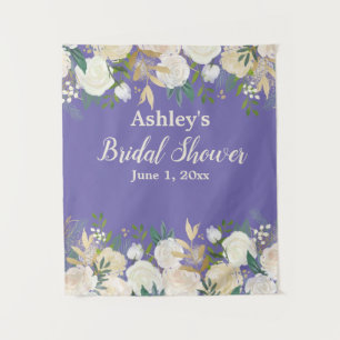 Bridal Shower Photo Booth Backdrop Purple Greenery